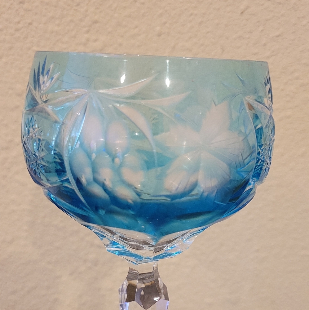 Vintage Nachtmann Tall Hock Crystal Wine Glass - Picture 3 of 3